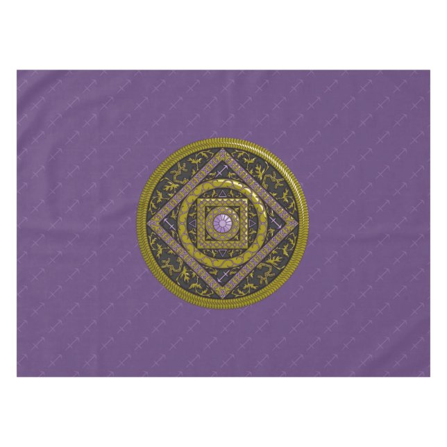 Toalha de Mesa Mandala de Sagitário (Frente (Horizontal))