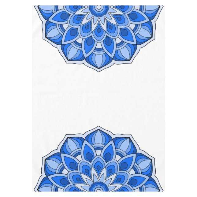 Toalha De Mesa Mandala em azul (Frente)