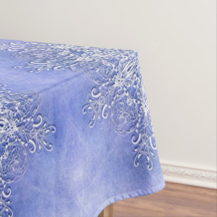 Toalha De Mesa Mandala étnica no fundo azul do grunde