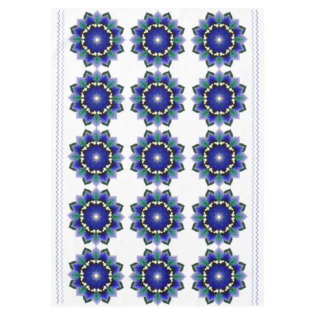 Toalha De Mesa Mandala Pattern 02 in dark blue (Frente)