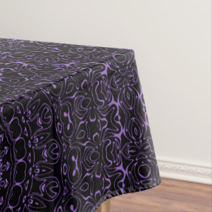 Toalha De Mesa Mandalá Roxo de Ámbar com Simetria Intrincada
