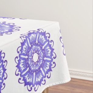 Toalha De Mesa Mandala. violeta floral