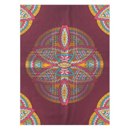 Toalha De Mesa Mandalas em padrões mistos de Maroon