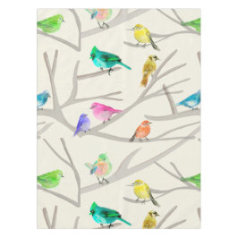 Toalha De Mesa Mantel Algodón, 52" x 70" Pájaros