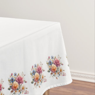 Toalha De Mesa Mantel Blanco Flores para Celebrar