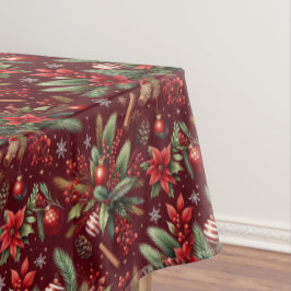 Toalha De Mesa Mantel Navideño Flores de Navidad