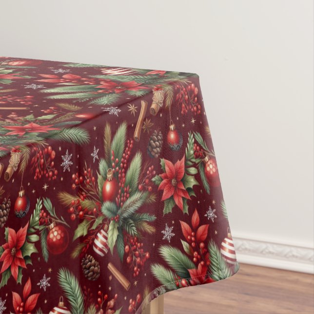 Toalha De Mesa Mantel Navideño Flores de Navidad (Posição Original)