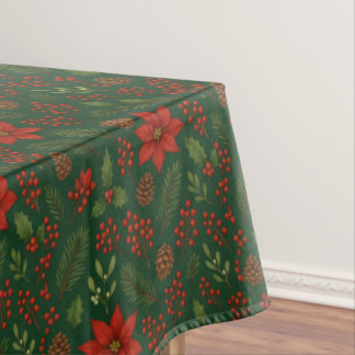 Toalha De Mesa Mantel Navideño Poinsettia