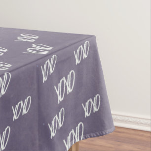 Toalha De Mesa Manuscrito Xoxo na cinza