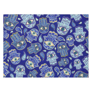 Toalha De Mesa Mão de Hamsa - Mão de Fátima Padrão Minerais A