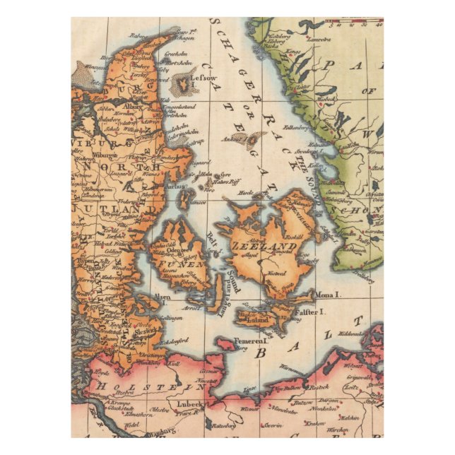 Toalha De Mesa Mapa antigo antigo inspirado (10) (Frente)