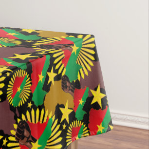 Toalha De Mesa Mapa do Burkina Faso, Bandeira e Resistência à Rev