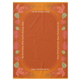 Toalha De Mesa Mapeamento do outono deixa feliz dia de agradecime