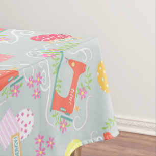 Toalha De Mesa Máquina de Costura Cinza Amor
