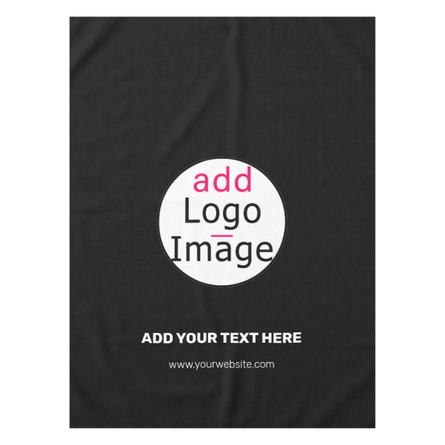 Toalha De Mesa Marca comercial personalizável profissional preto (Frente)