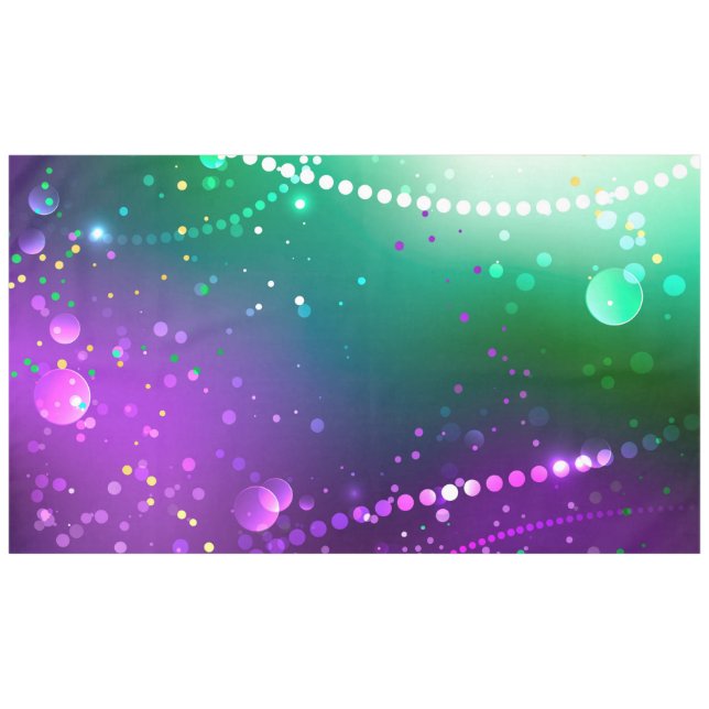 Toalha De Mesa Mardi Gras Festivo Purple Background (Frente (Horizontal))
