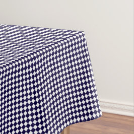 Toalha De Mesa Marinho Azul Branco Verificado Padrão Moderno de V