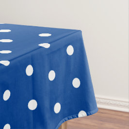 Toalha De Mesa Marinho Clássico do Bolinhas Azul e Branco