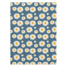 Marinho Daisy Floral Bohemian Padrão Botânico