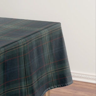 Toalha De Mesa Marinho Elegante, Xadrez azul e verde