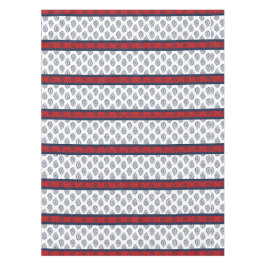 Toalha De Mesa Marinho Paisley Sobre Tablecloth de Stripes Patrió