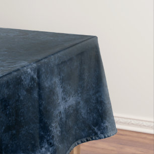 Toalha De Mesa Marinho Velvity Damask   Azul Escuro Barroco