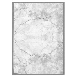 Toalha De Mesa Mármore Branco e Cinza Simples | Médio