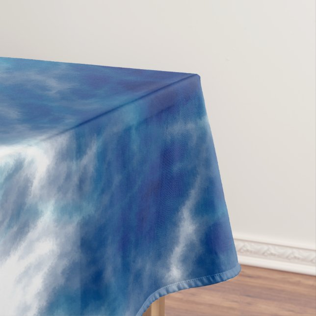 Toalha De Mesa Mármore de água azul (Posição Original)