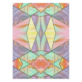 Toalha De Mesa Mármore Líquido Abstrato Geométrico Pastel