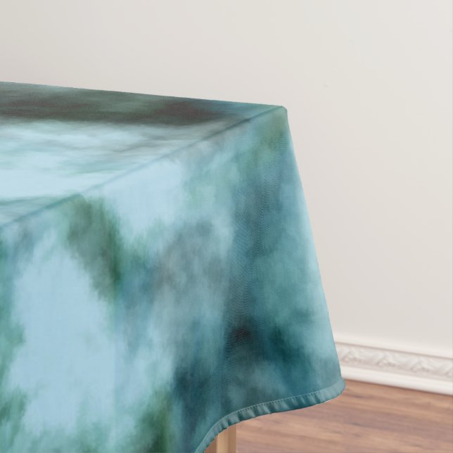 Toalha De Mesa Mármore Verde Azul (Posição Original)