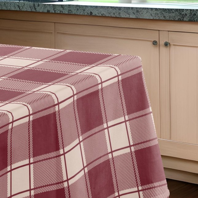 Toalha De Mesa Maroon Gingham Fall Autumn (Criador carregado)