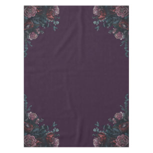 Toalha De Mesa Maroon Mauve, Casamento Elegante Floral Roxo Escur