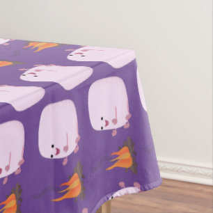 Toalha De Mesa Marshmallows cor-de-rosa lindos por desenhos anima