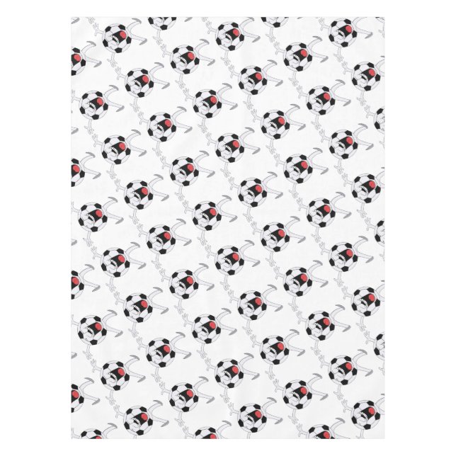Toalha De Mesa Mascote Bola de Futebol Risonha (Frente)