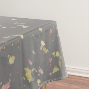 Toalha De Mesa Matar Cinzas Douradas e Rosa Douradas Flocos Escur
