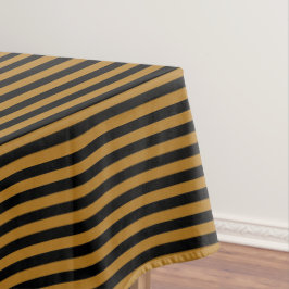 Toalha De Mesa Matte Dourado e Black Stripe