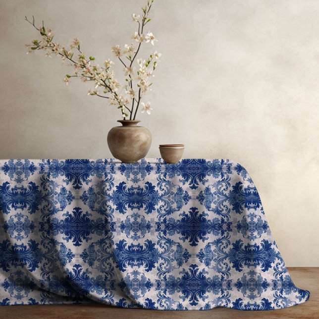 Toalha De Mesa Mau legado Dó azul toile de jouy monograma (Criador carregado)