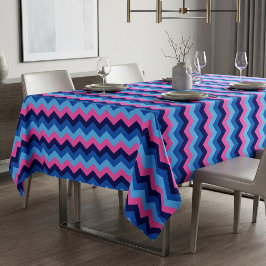 Toalha de mesa média com padrão de chevron rosa az