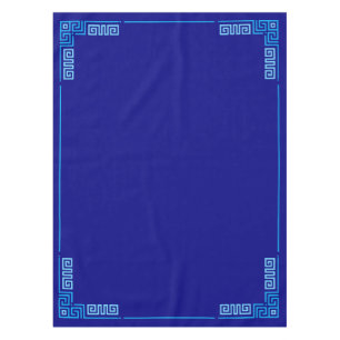 Toalha De Mesa Medidor Grego - Chave Grego - Sombras do azul