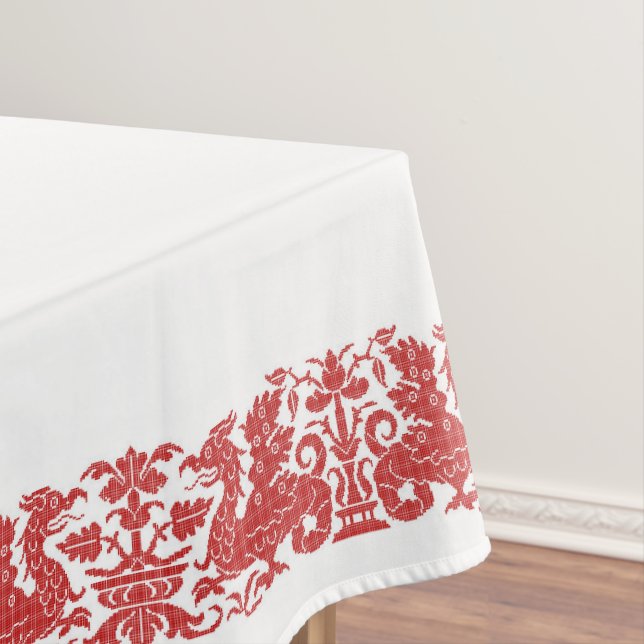 Toalha De Mesa Medieval/Renascentista Wyverns Tablecloth, 52"x70" (Posição Original)