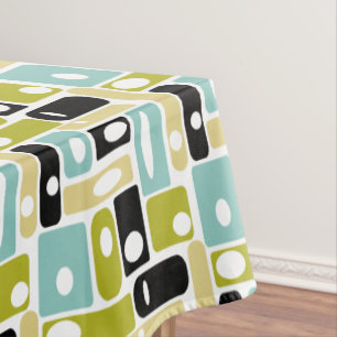 Toalha De Mesa meio século amarelo Aqua verde amarelo de 1950