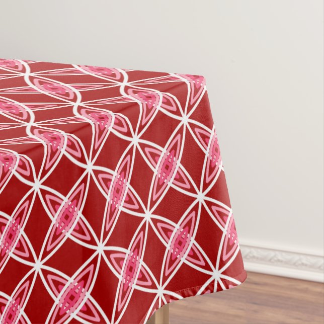 Toalha De Mesa Meio século Atômica moderno - Vermelho escuro (Posição Original)