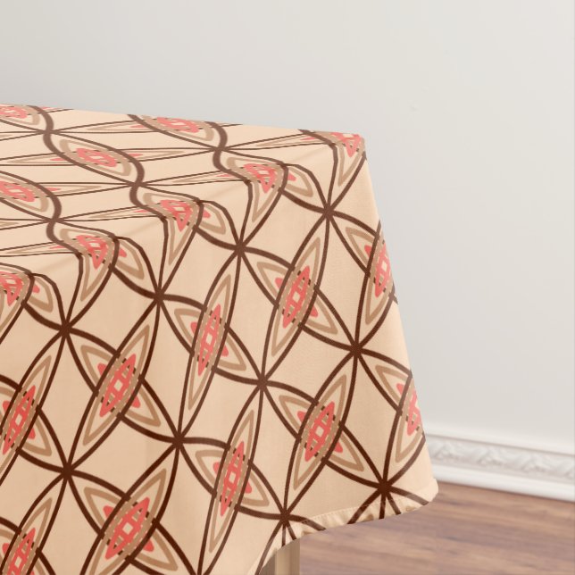 Toalha De Mesa Meio século atômico moderno - Pêssego Pastel (Posição Original)