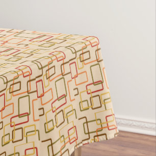 Toalha De Mesa Meio século Atômico Moderno Verde Amarelo Azul