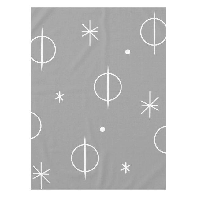 Toalha De Mesa Meio século Círculos de Abstrato moderno estrelas  (Frente)