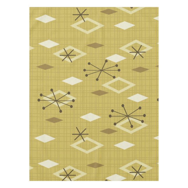Toalha De Mesa Meio século de diamantes modernos amarelo (Frente)