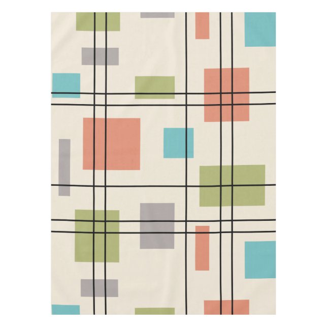 Toalha De Mesa Meio século Modern Geométrico 3 (Frente)