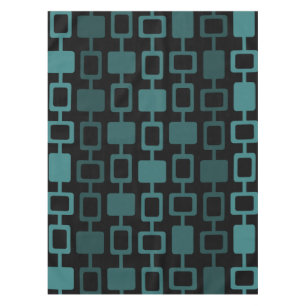 Toalha De Mesa Meio século Moderno Colunas Quadradas Preto