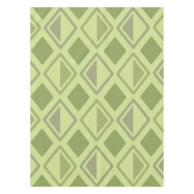 Toalha De Mesa Meio século Moderno Diamantes Chartreuse (Frente)