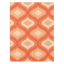 Meio século Moderno Ogee Orange e Beige